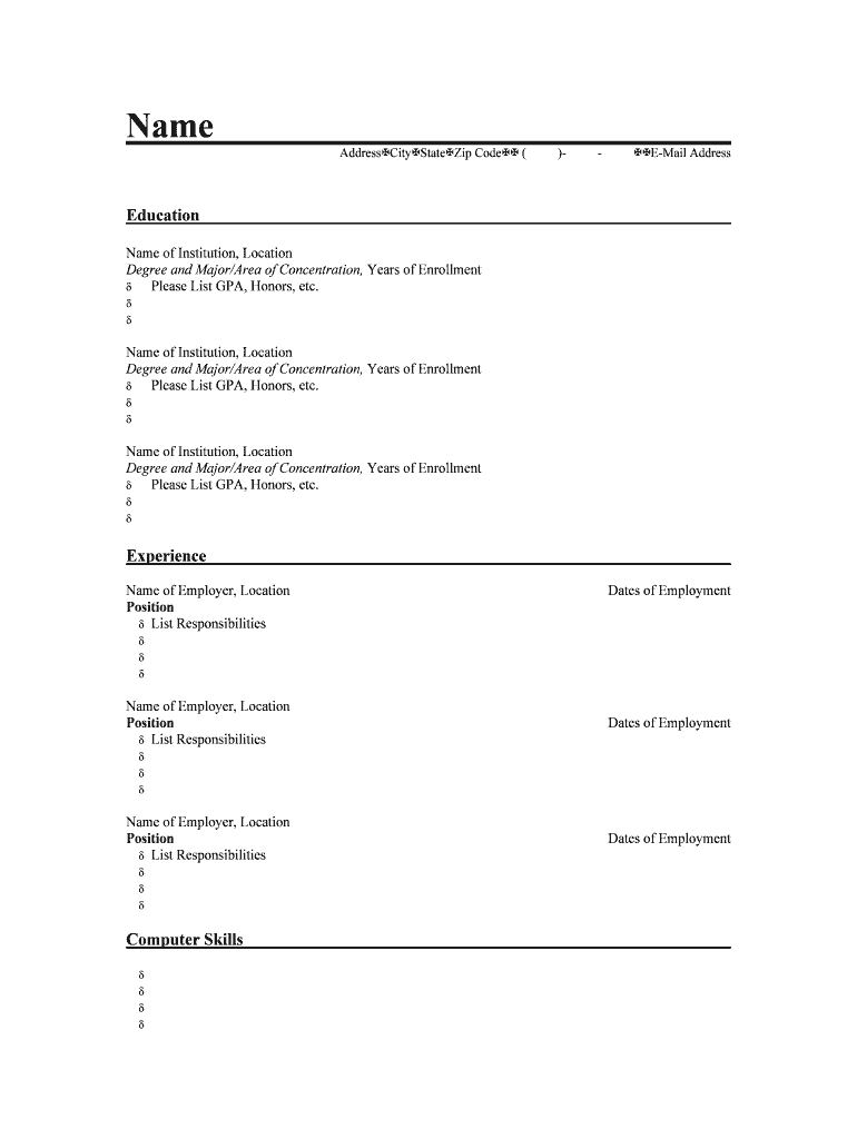 AddressCityStateZip Code  Form