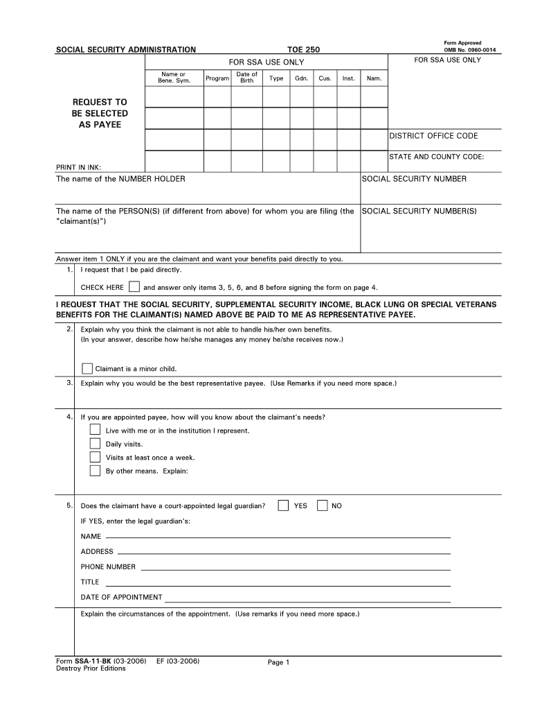 Guide for Organizational Representative Social Security  Form