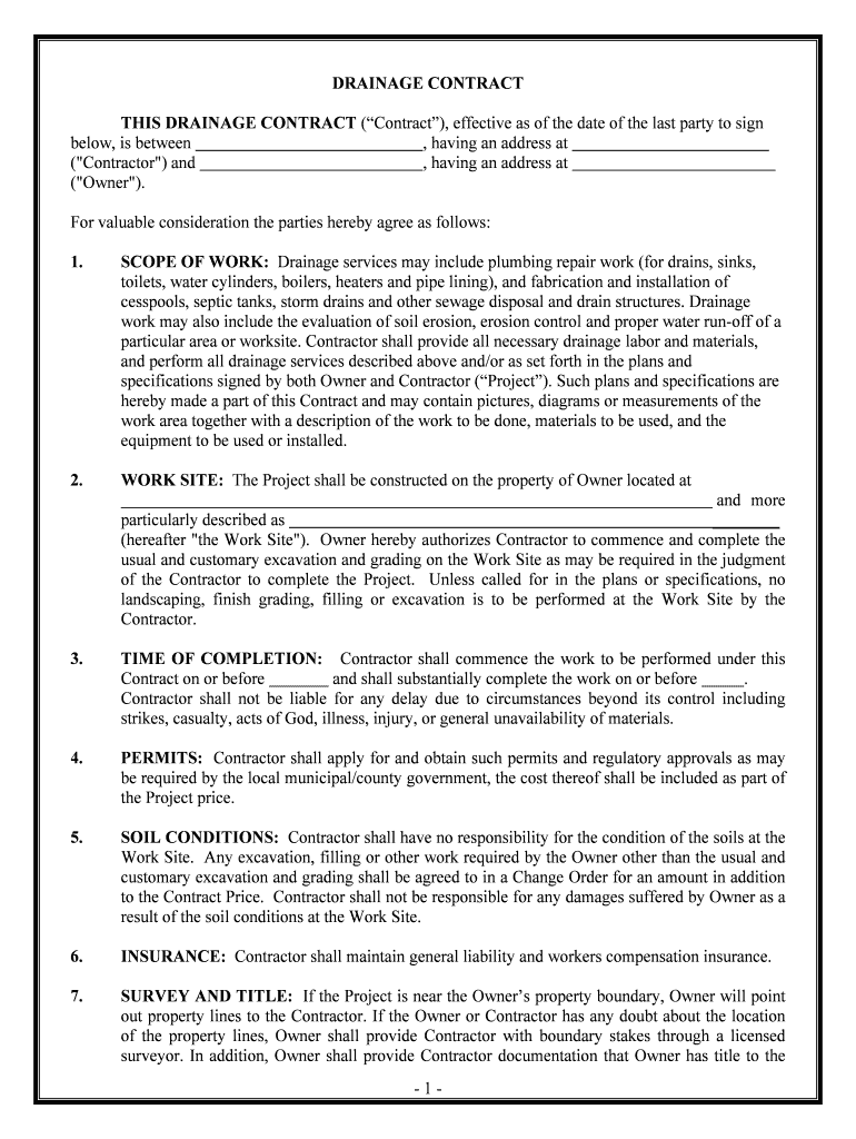 Direct Drainage, Inc Contract No 22 CC 015 Direct  Form