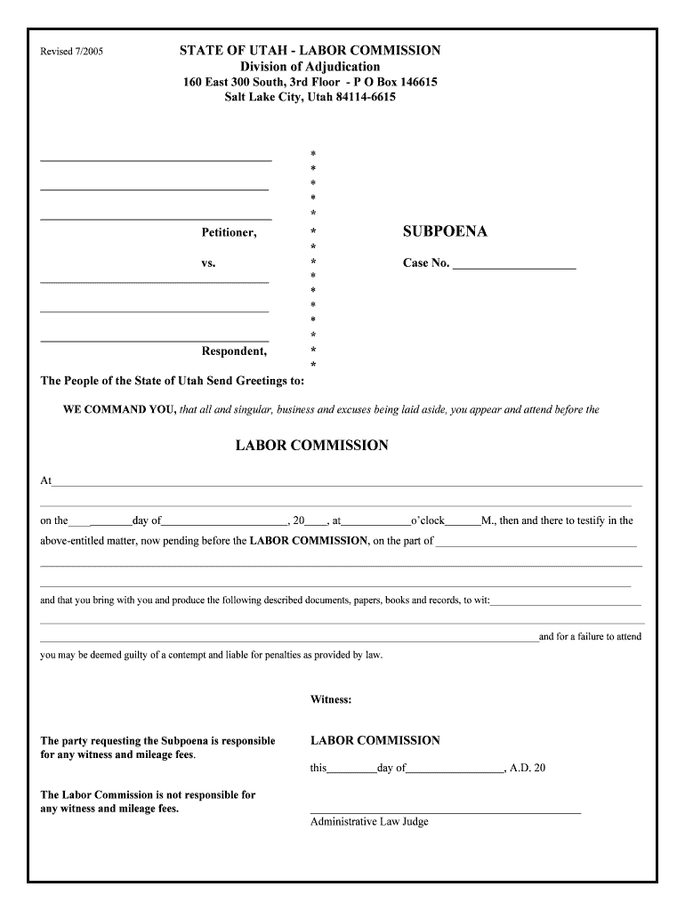 Forms SUBPOENA DOC