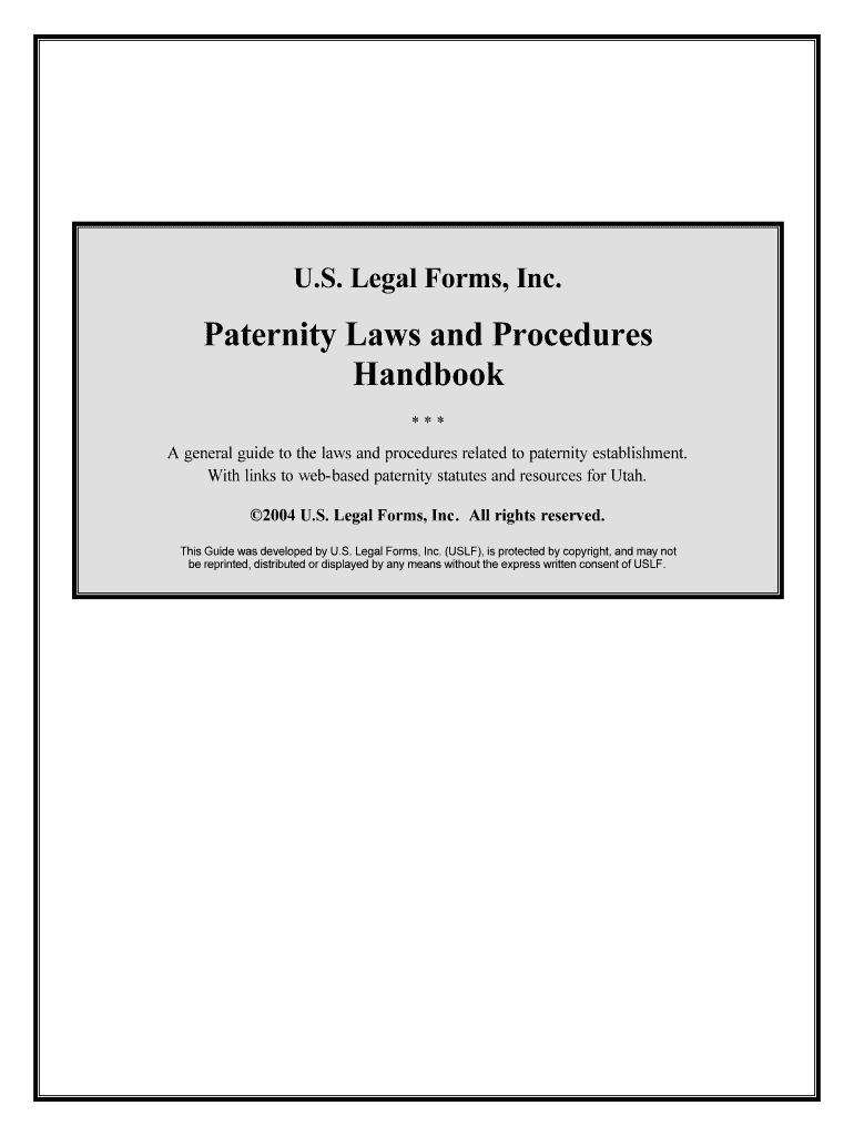 With Links to Web Based Paternity Statutes and Resources for Utah  Form