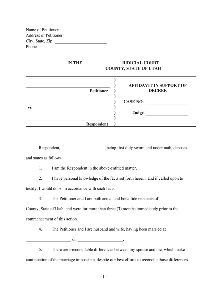 Address of Petitioner  Form