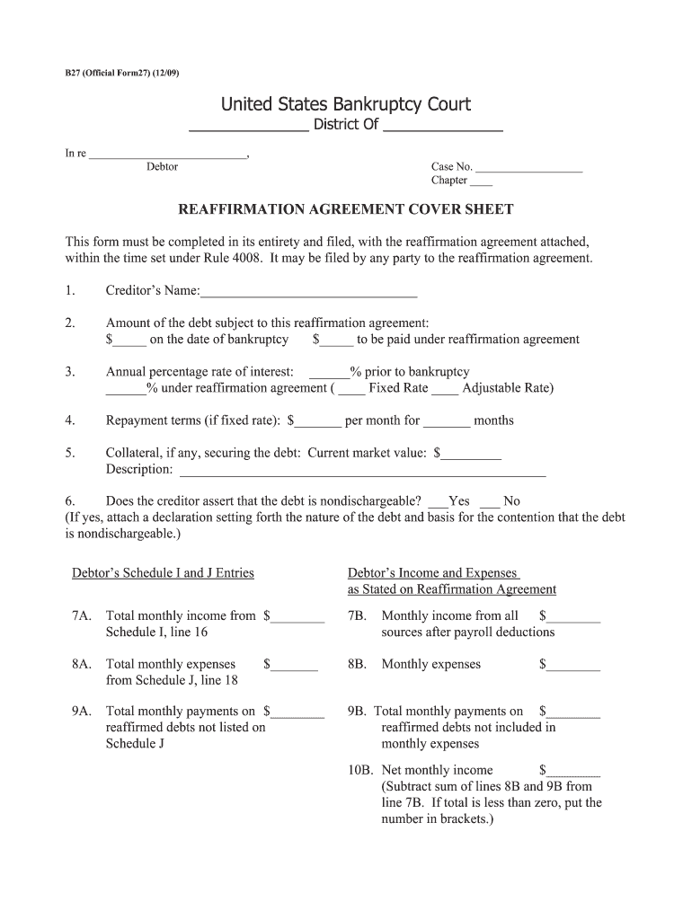 B27 Official Form27 1209
