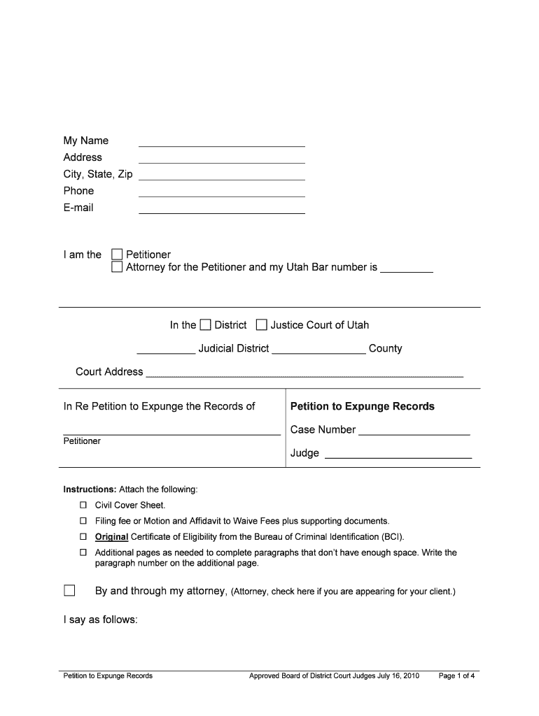 Original Certificate of Eligibility from the Bureau of Criminal Identification BCI  Form