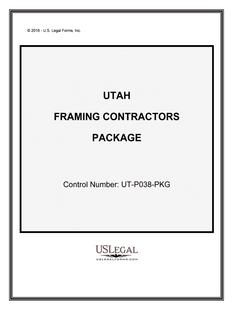 Control Number UT P038 PKG  Form