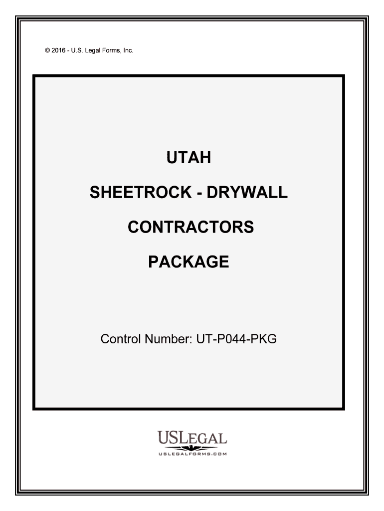 Control Number UT P044 PKG  Form