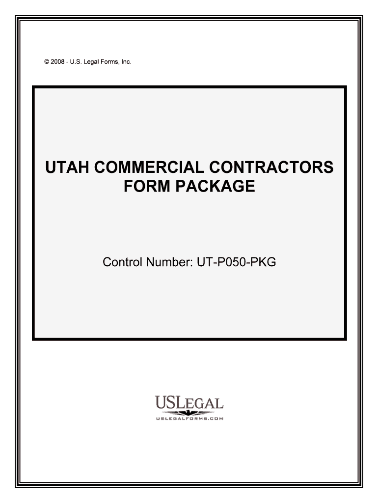 UTAH COMMERCIAL CONTRACTORS  Form