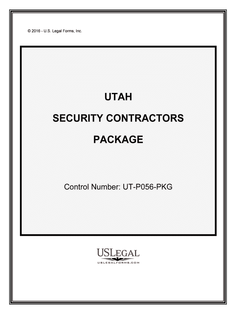 Control Number UT P056 PKG  Form