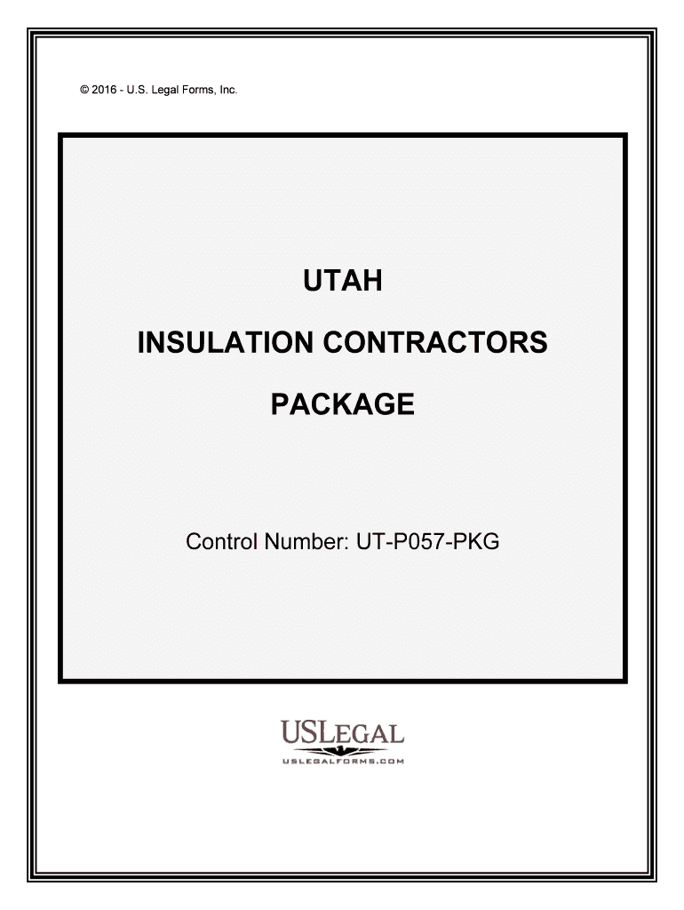 Control Number UT P057 PKG  Form