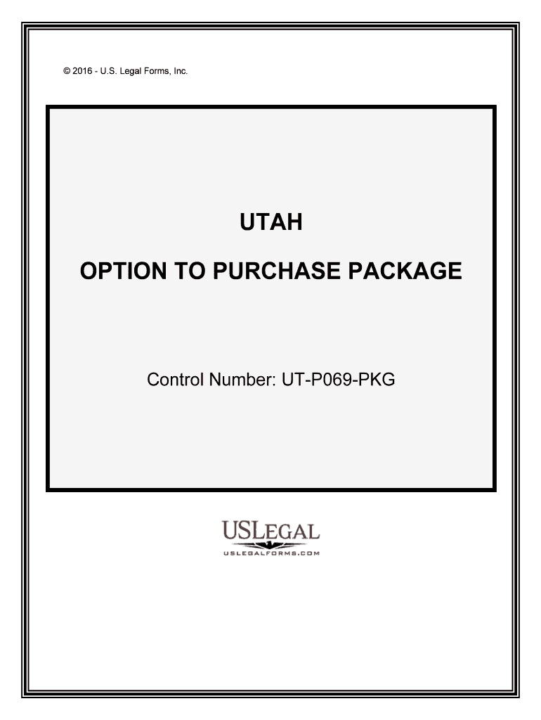 Utah Option to Purchase Forms and FAQUS Legal Forms