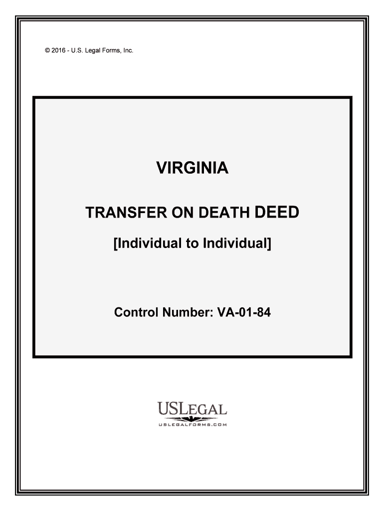64 2 635 Optional Form of Transfer on Death Deed Virginia Law