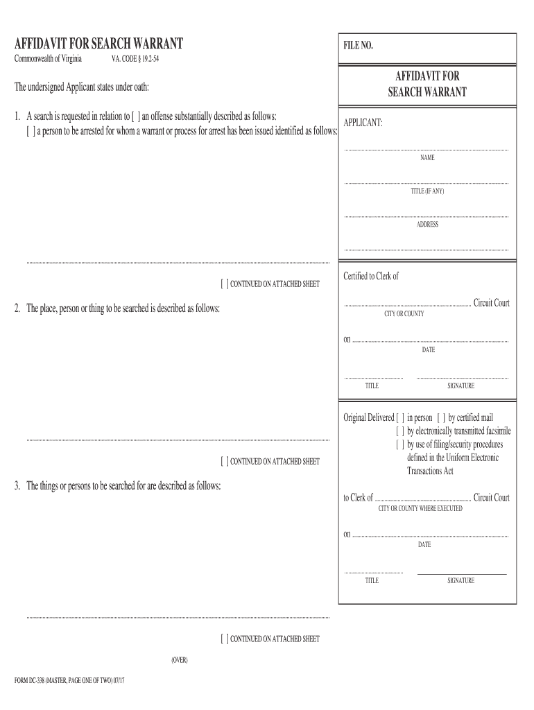Fillable Online the Undersigned Applicant States under Oath  Form