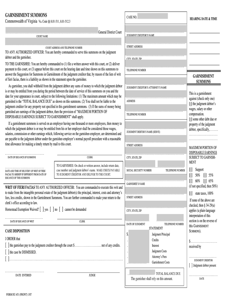 Fotm Dc 451 Fill Online, Printable, Fillable, BlankPDFfiller  Form