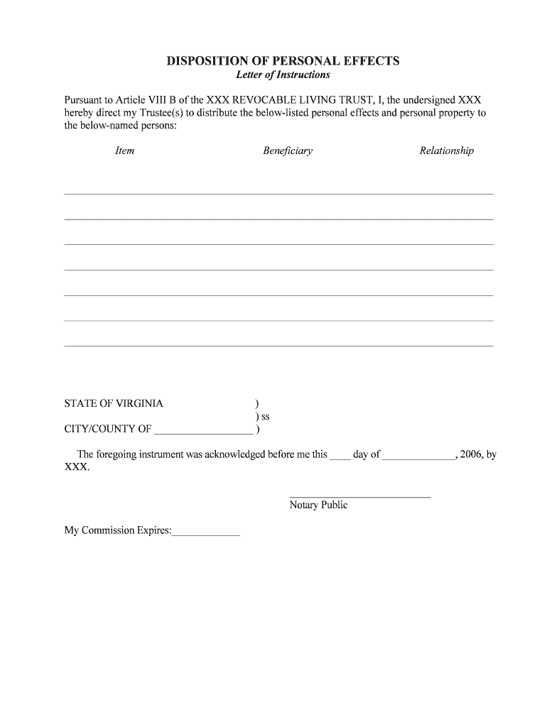 Important Documents Related to Final Distribution of a Trust  Form
