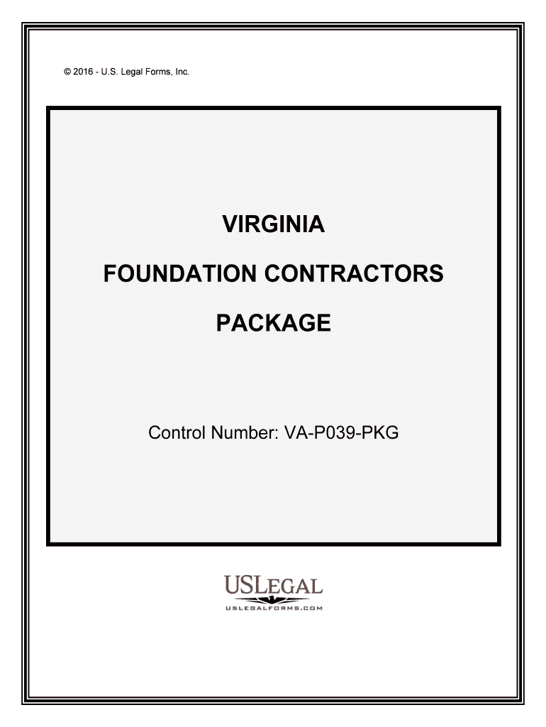 Fill and Sign the Control Number Va P039 Pkg Form