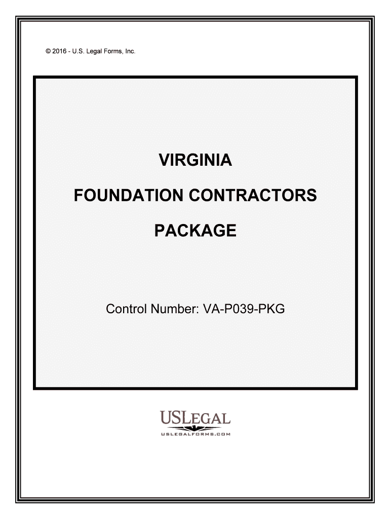 Control Number VA P039 PKG  Form