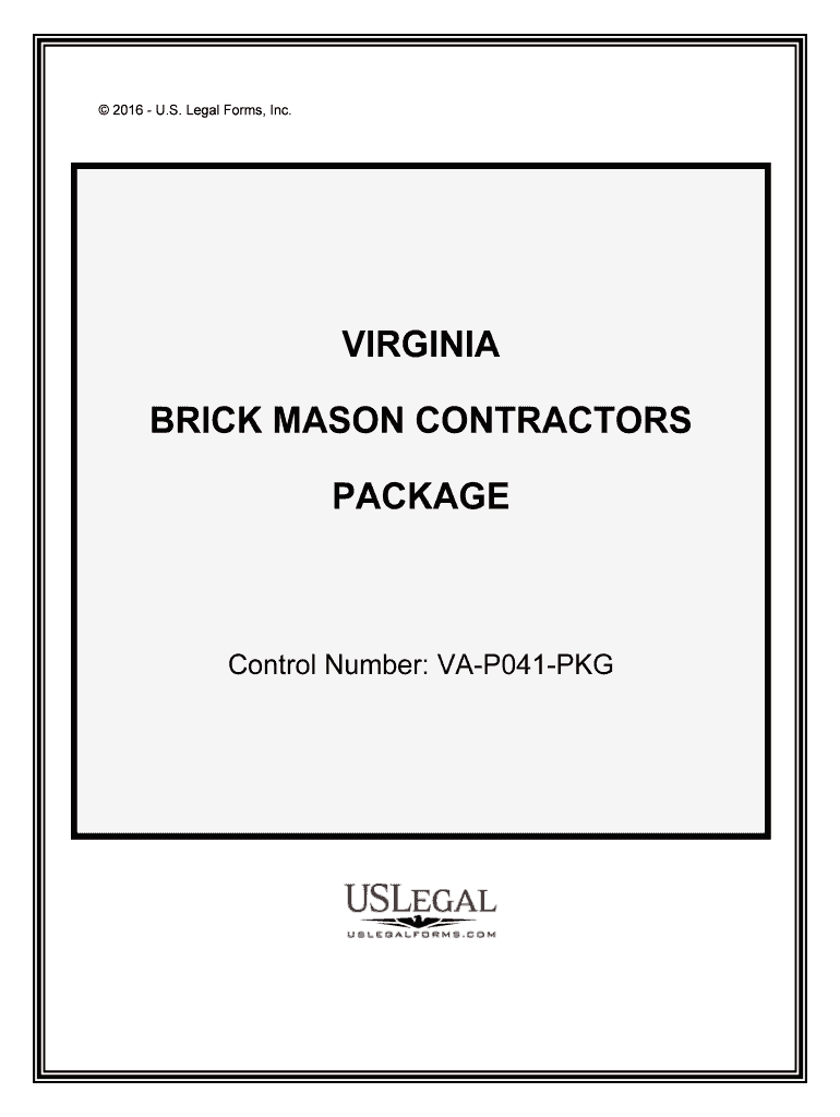 Control Number VA P041 PKG  Form