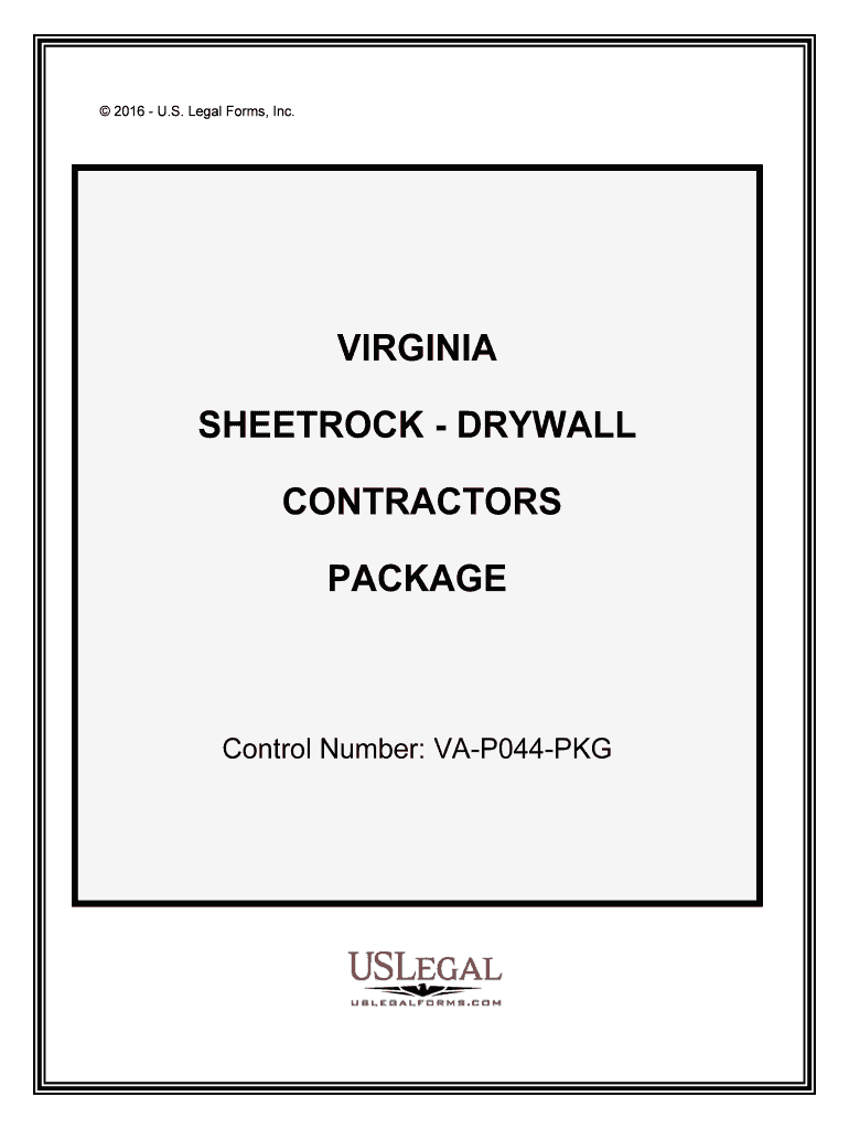 Control Number VA P044 PKG  Form