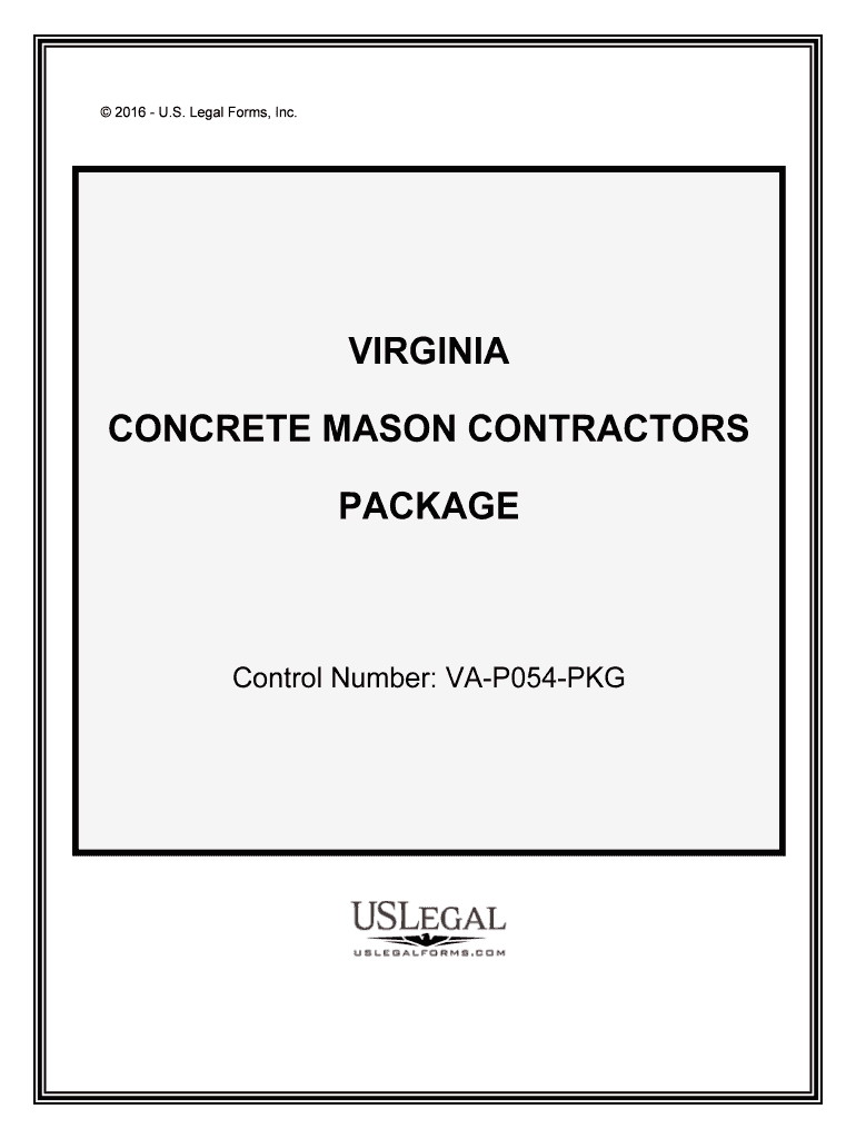 Control Number VA P054 PKG  Form