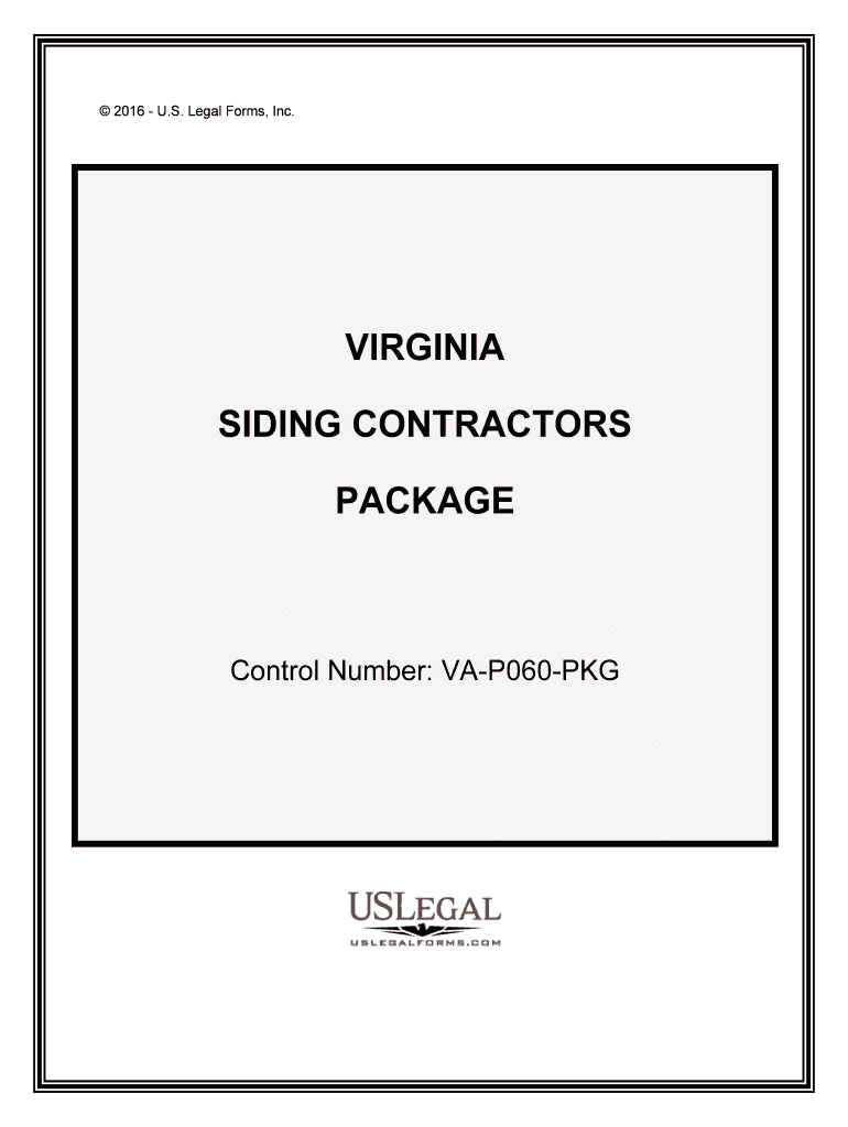 Control Number VA P060 PKG  Form