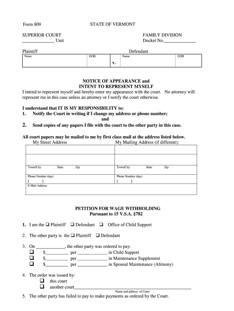 Representing Yourself State of Maine Judicial Branch  Form