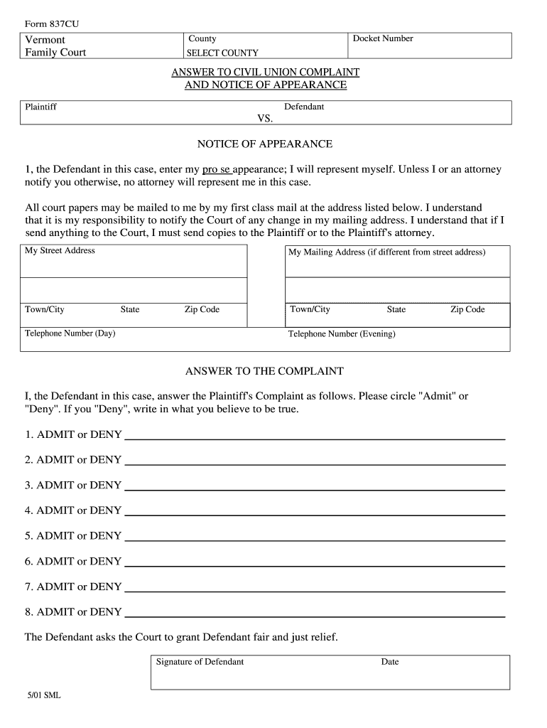 After ServiceAnswersAppearance19th Judicial Circuit Court  Form