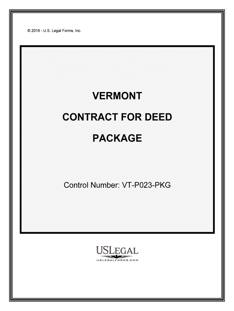 Vermont Contract for Deed Forms US Legal Forms