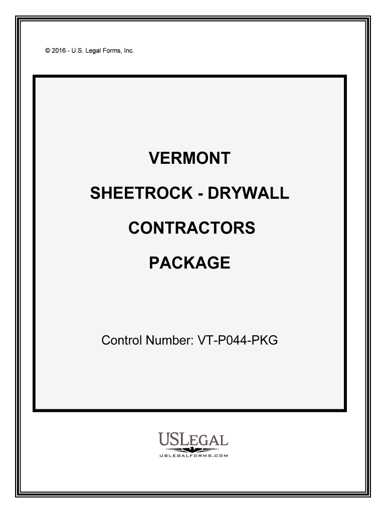 Control Number VT P044 PKG  Form