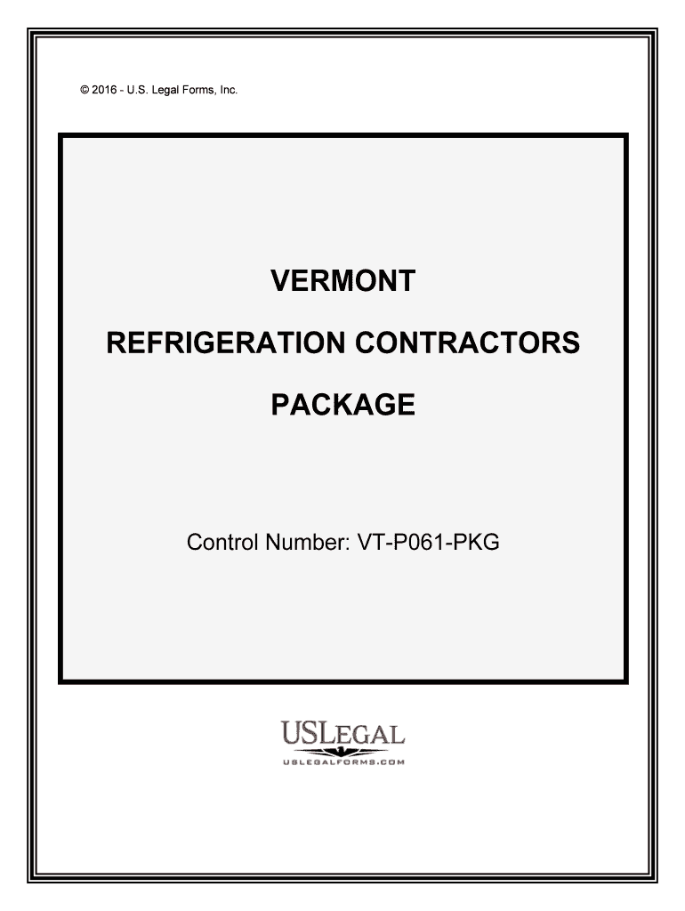 Control Number VT P061 PKG  Form