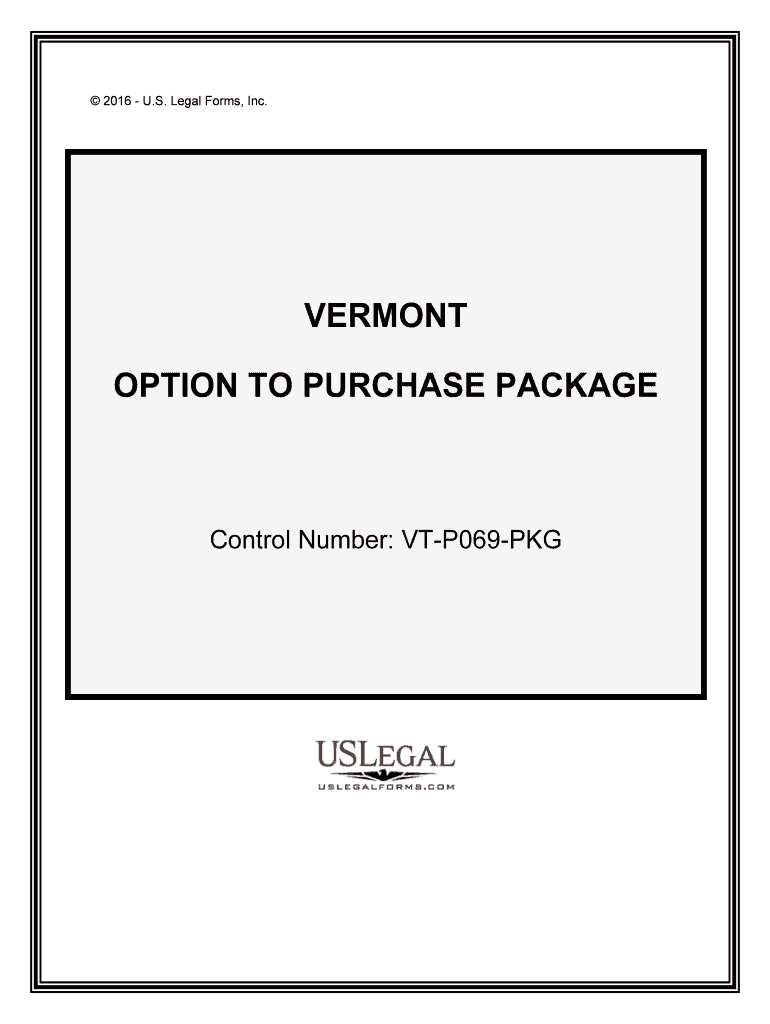 Control Number VT P069 PKG  Form