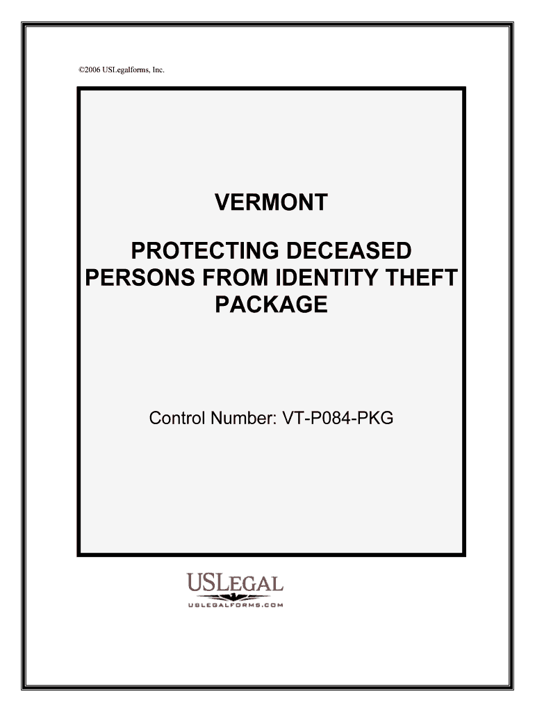 Control Number VT P084 PKG  Form