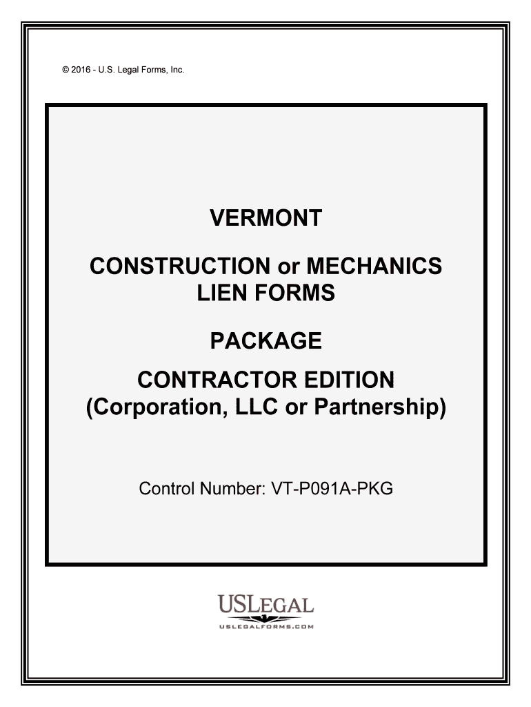 Control Number VT P091A PKG Form