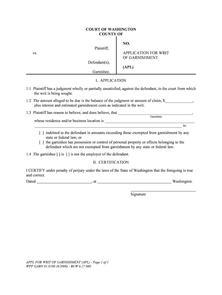 MC 13, Request and Writ for Garnishment Michigan Courts  Form