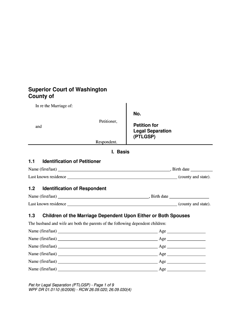 Identification of Petitioner  Form