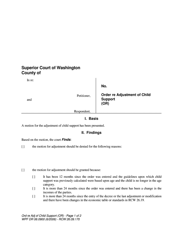 Responding to a Motion for Adjustment of Your Child Support  Form