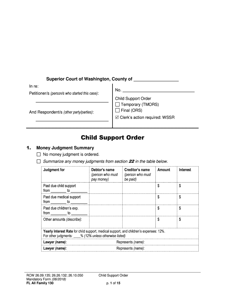 No Money Judgment is Ordered  Form