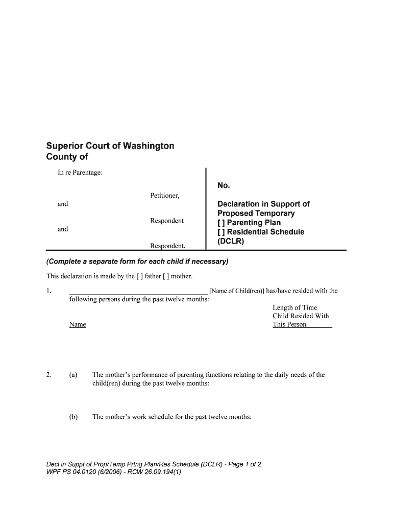 Proposed Temporary  Form