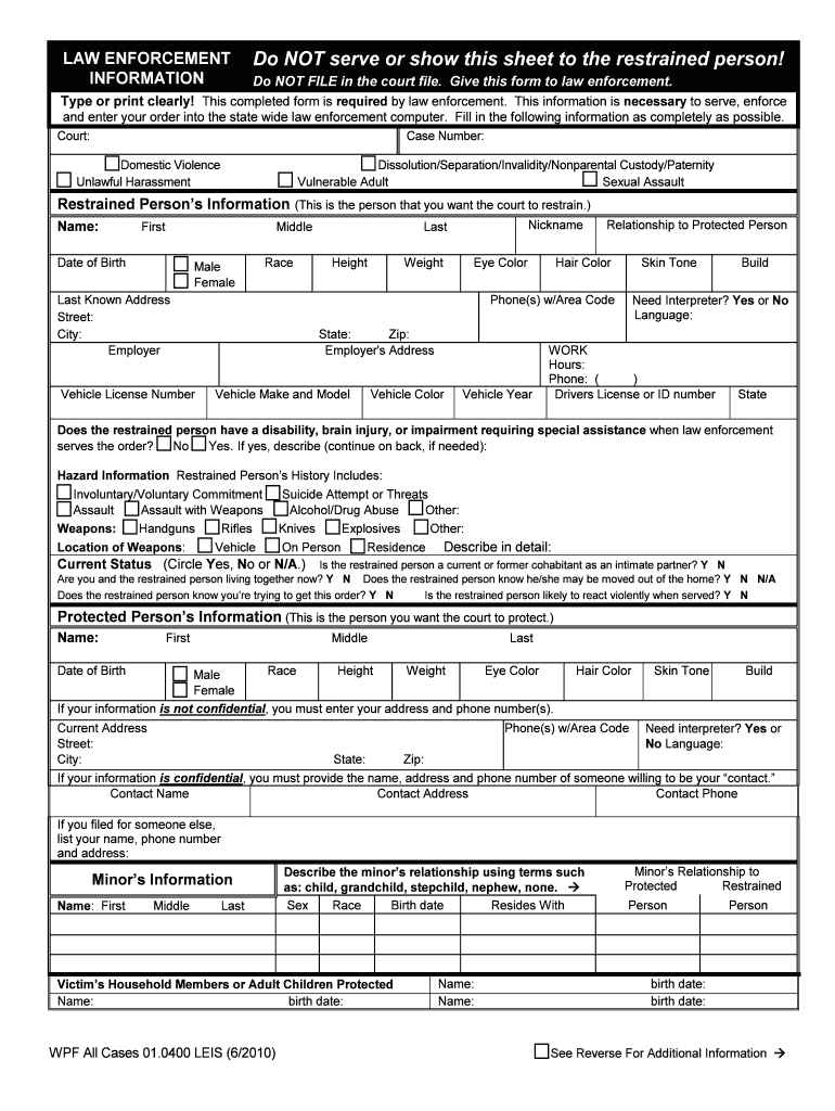 Law Enforcement Information Sheet 01 0400Pdf Fpdf