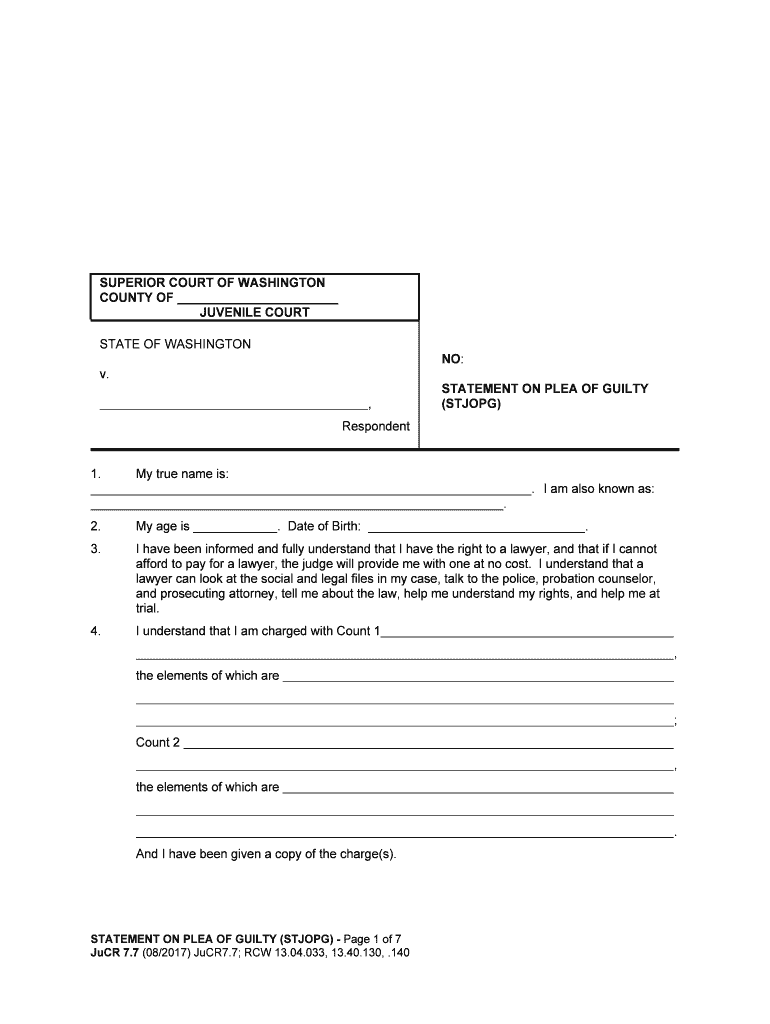 1l4 L8 0 Washington State Courts  Form