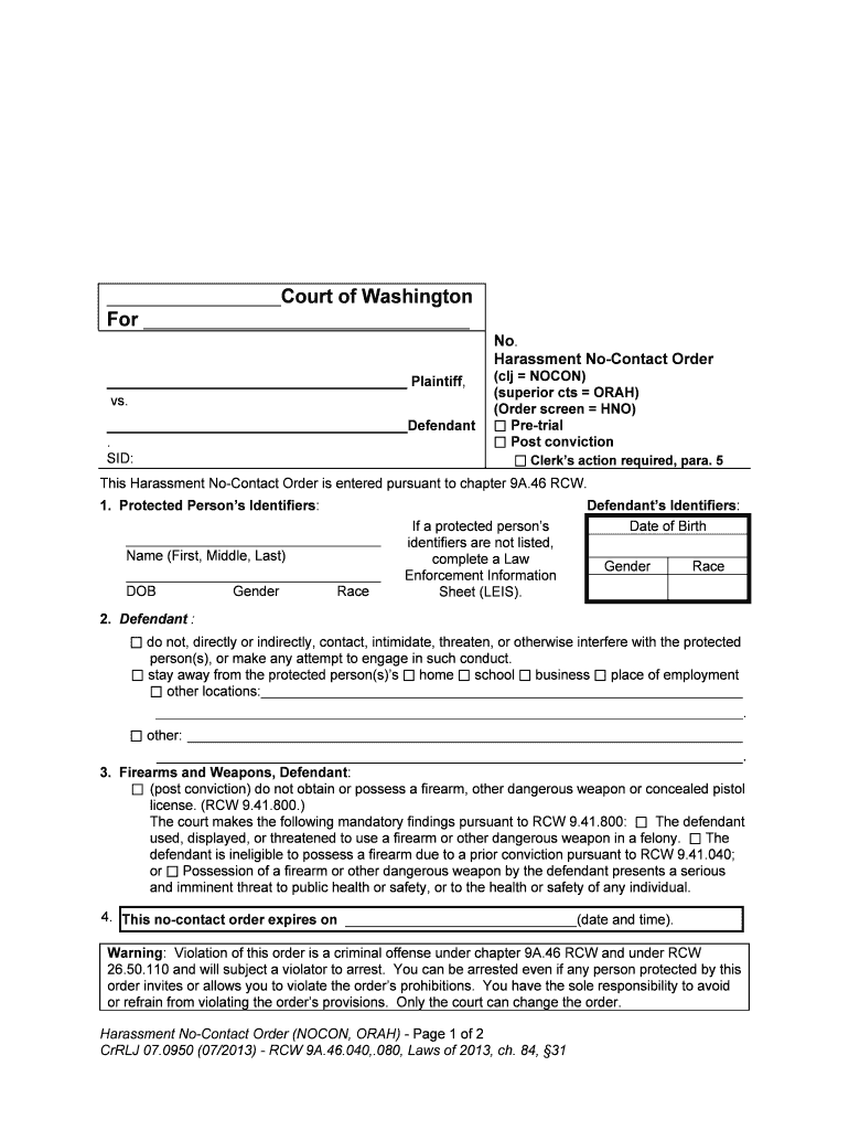 Petition for Certificate &amp;amp; Order of Discharge Whatcom County  Form