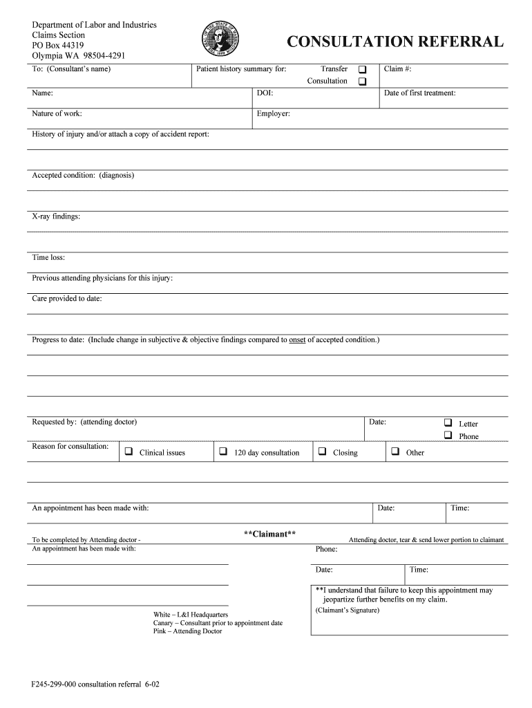 245 299 000 Consultation Referral DOC  Form