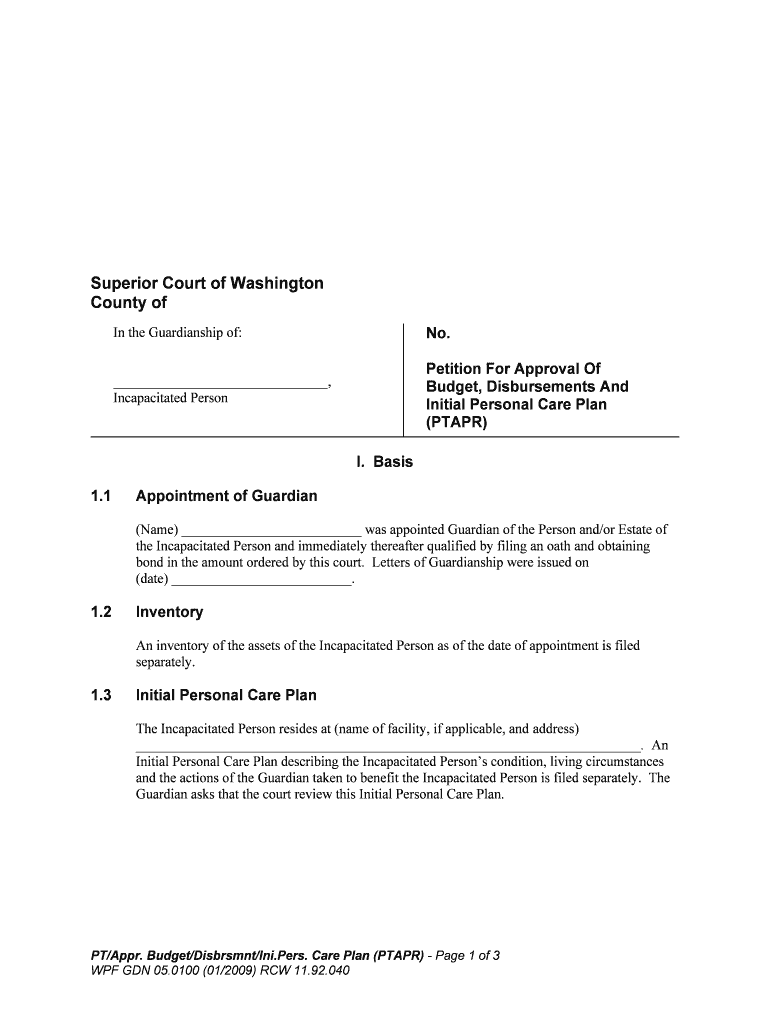 Budget, Disbursements and  Form