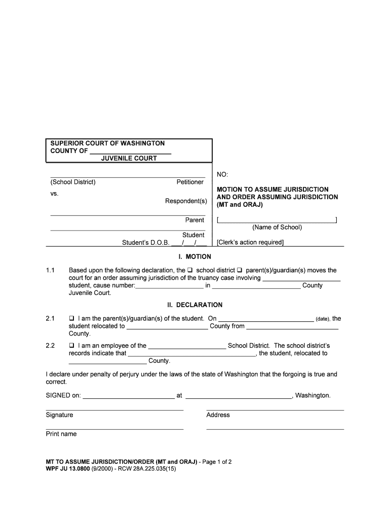 Tribal and State Jurisdiction Administration for Children and  Form