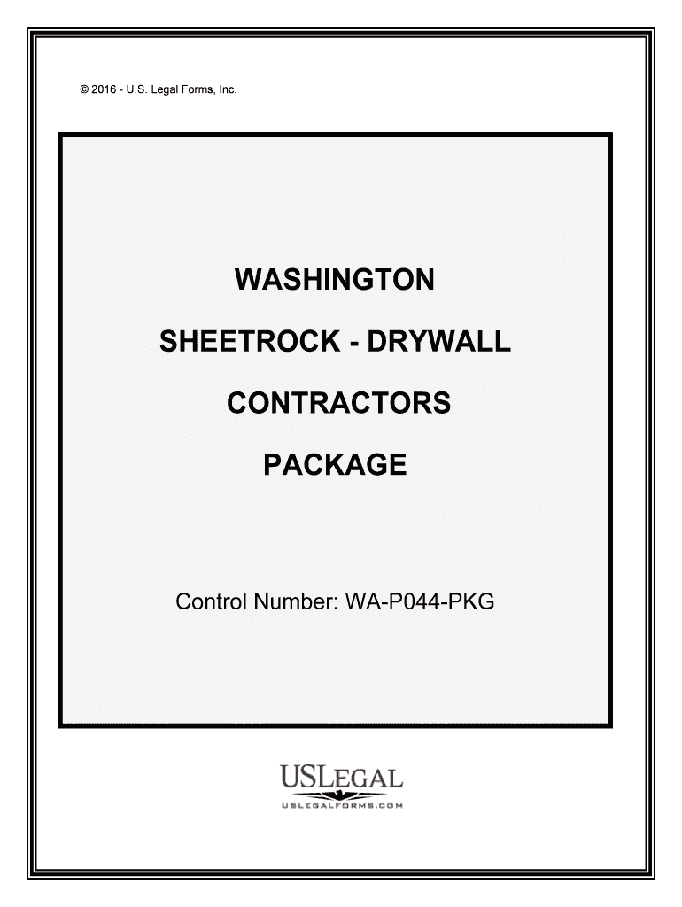 Control Number WA P044 PKG  Form