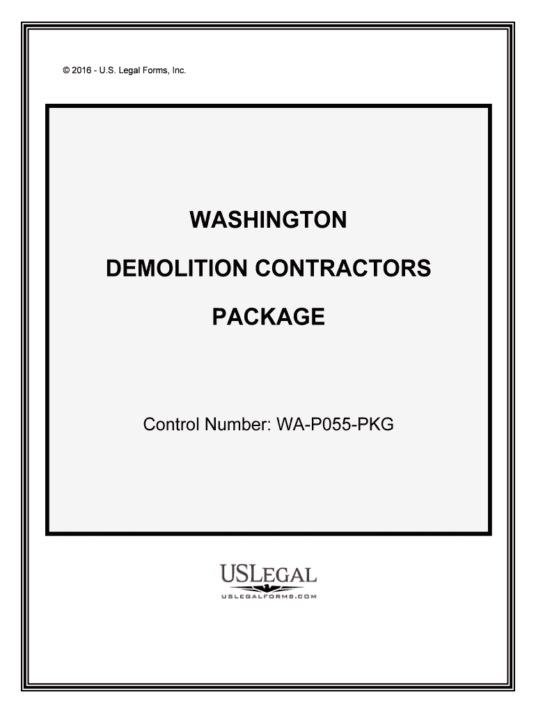 Control Number WA P055 PKG  Form