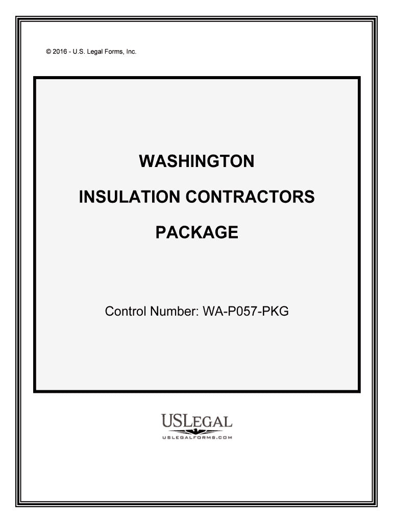 Control Number WA P057 PKG  Form