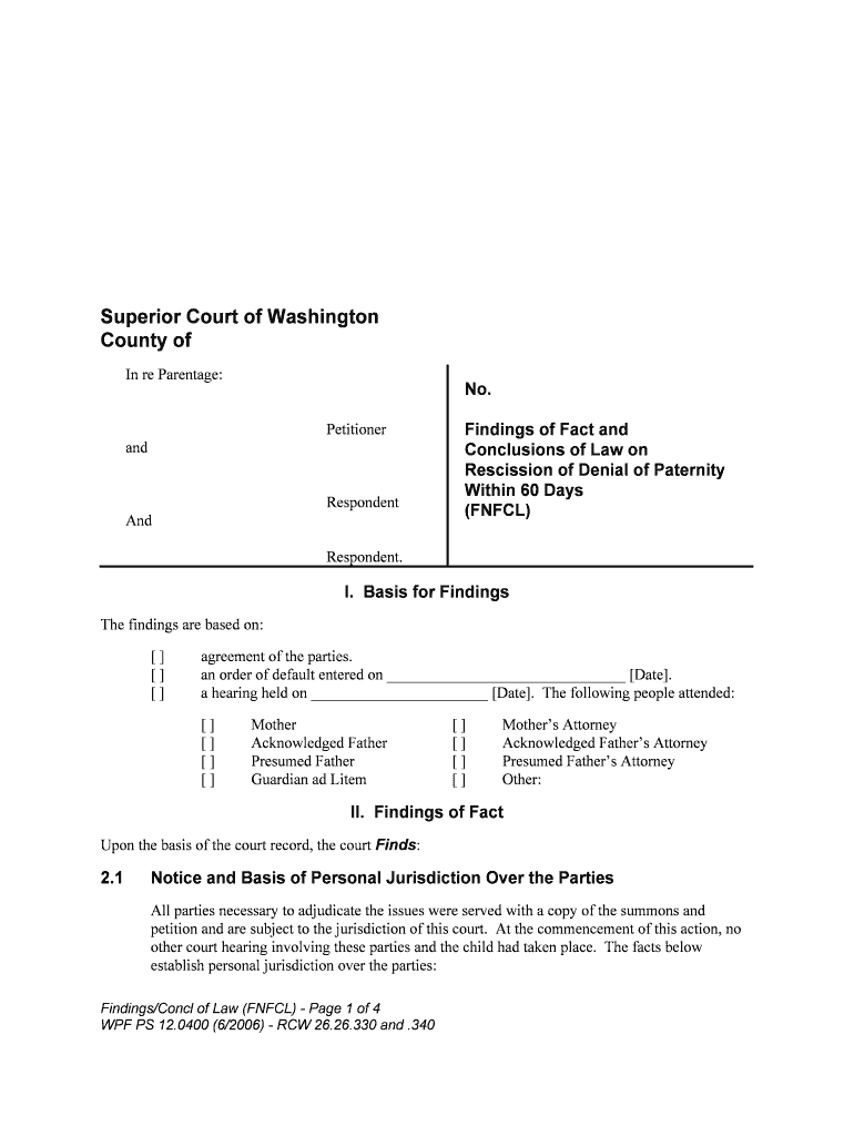 PART I Disestablishing the Paternity of Non Marital CLASP  Form