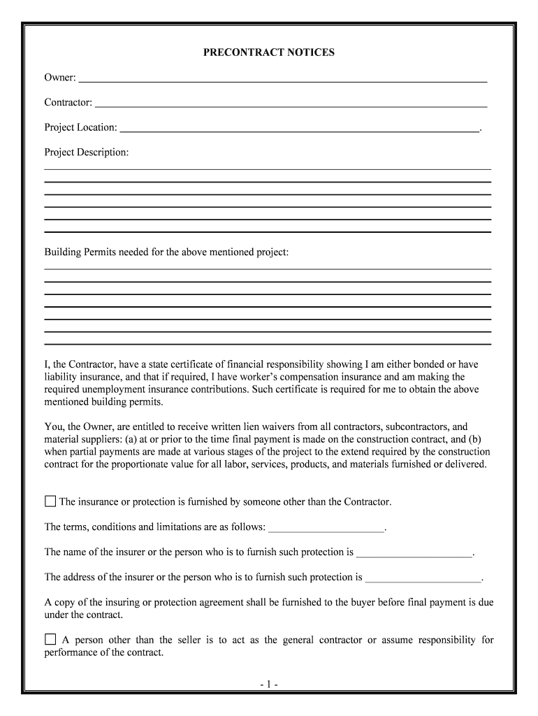 I, the Contractor, Have a State Certificate of Financial Responsibility Showing I Am Either Bonded or Have  Form