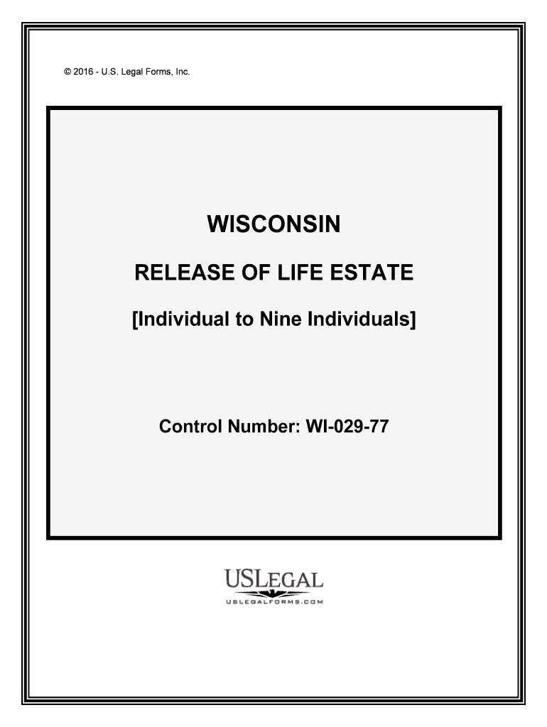 RELEASE of LIFE ESTATE  Form