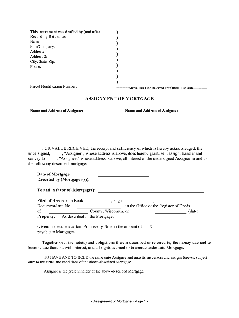 Fillable Online Assignment of Mortgage S3 Amazonaws Com Fax  Form